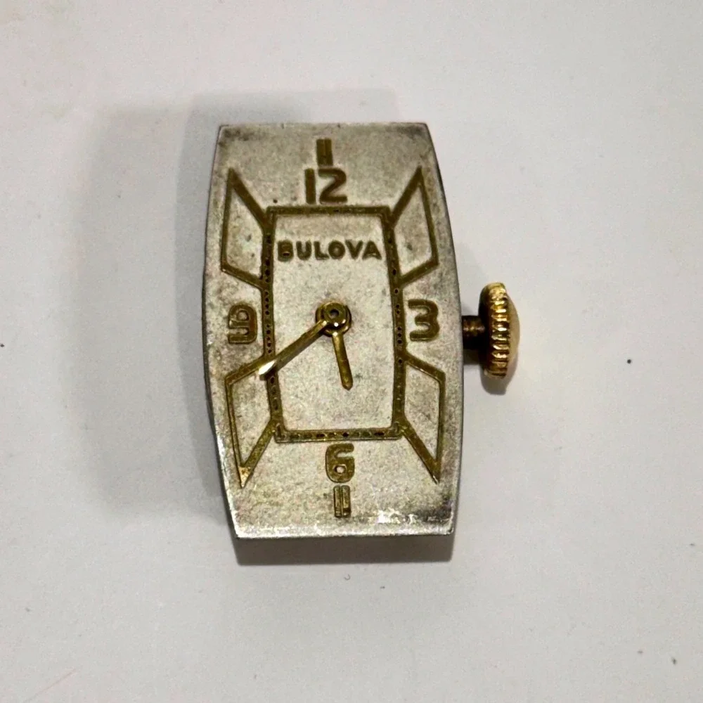 Vintage Bulova Sutton Art Deco 21 Jewels Watch Gold Tone Expansion Restoration